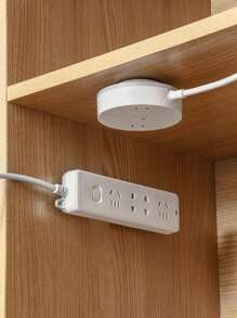 2pcs Power Strip Holder, Power Cord Organizer, Traceless Wall-Mounted Plug Hook, Debris Storage Rack - White - View 4