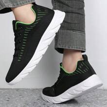 男士舒適透氣超輕柔軟底防滑戶外跑鞋 - 薄荷綠 - 查看 3