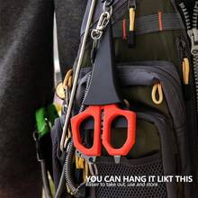 1PC Fishing Shears Titanium Fishing Line Pliers Braided Line Cutter With Sheath And Coiled Lanyard PE Line Fishing Scissors, Father's Day Gift, Valentine's Day Gift - Blue - View 8