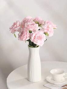 1 Bình PE Phong Cách Bắc Âu Bình Hoa Trắng Để Cắm Hoa Bình Trang Trí Trong Nhà Bình Hoa Nhân Tạo Không Biến Dạng Không Phai Màu Thích Hợp Cho Văn Phòng Phòng Ngủ Phòng Ăn Nhà Bếp - A - Xem 5