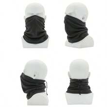 防曬抗UV多功能抗寒护颈护耳束頸帶，冬季圍巾面罩，適用於滑雪、滑板、機車、騎自行車、跑步、遠足、戶外運動 - 深灰色 - 查看 5