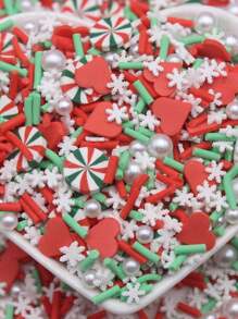 20g/pedaço Fatias De Argila Polimérica Com Tema De Dia Dos Namorados - Coração, Casca, Doce, Mistura De Sorvete Para Criação De Joias Diy - Com Pérola Falsa Para Preenchimento