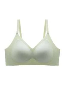 大胸小胸適用的無縫無鋼圈內衣,防下垂挺立內衣,女式胸罩1件 - 薄荷綠 - 查看 6