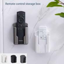 1pc Remote Control Holder, Wall Mounted Storage Box For Air Conditioner Remote, No Drilling Required - Multicolor - View 2