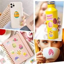 50入組復活節貼紙,乙烯基防水復活節彩蛋兔子貼紙,適用於水瓶派對裝飾、水瓶、日記、行李箱、剪貼簿,青少年和成年人的復活節貼紙 - 彩色 - 查看 8