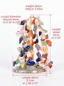 1 Cây pha lê lá liễu thạch anh tím thủ công - Trang trí đá quý tự nhiên cho gia đình và văn phòng - Trang trí và quà tặng cây may mắn - cây pha lê - Xem 6