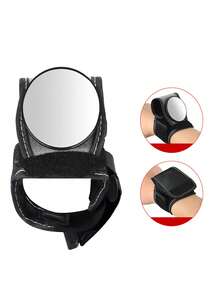 1入手持凸鏡輕盈手腕鏡,適用於騎行的自行車後視鏡 - 黑色 - 查看 5