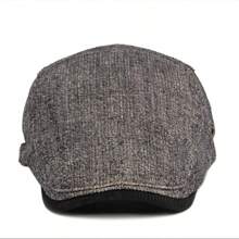 連體秋冬帽男英倫復古貝雷帽加厚保暖鴨舌帽休閒前衛報童帽