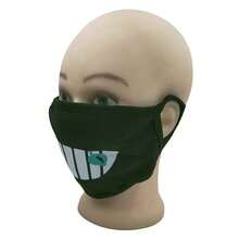1pc Black Cute Cartoon Expression Face Mask, Reusable, Winter Daily Use Face Protection, Warm Dust Mask, Outdoor Cycling Mask - R Type - View 4
