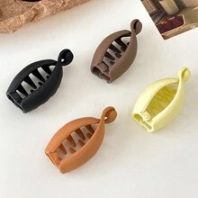 1 件裝女式香蕉夾,垂直設計和簡約風格髮夾,適用於高馬尾辮和髮髻,2023 年新品 - 咖啡 - 查看 2