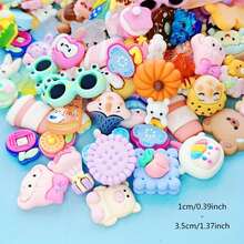 30入組隨機混色多彩樹脂魅力珠子 - 非常適合diy珠寶製作,奶油凝膠手機殼裝飾,鞋子裝飾配件,多種風格 - 彩色 - 查看 2