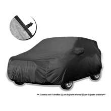 Cubierta Funda Cubre Auto Lona Afelpada Mediana432x178x119cm - Negro - Ver 3