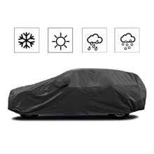 Cubierta Funda Cubre Auto Lona Afelpada Mediana432x178x119cm - Negro - Ver 2
