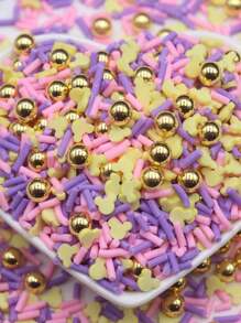 20g/pedaço Fatias De Argila Polimérica Com Tema De Dia Dos Namorados - Coração, Casca, Doce, Mistura De Sorvete Para Criação De Joias Diy - Com Pérola Falsa Para Preenchimento