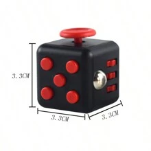 1pc Stress Relief Cube & Magic Cube With Handle, Galaxy Patterned Fidget Cube, Random Color - Multicolor - View 9