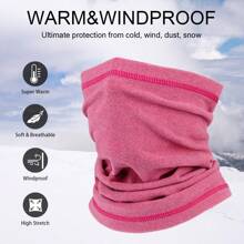 1 件裝多色兔毛圍脖和滑雪面罩,適合冬季減肥和防寒,適合滑雪、騎自行車、健行和其他戶外活動