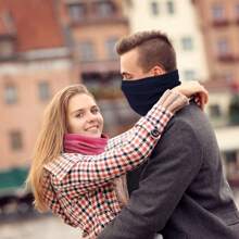 1 件裝多色兔毛圍脖和滑雪面罩,適合冬季減肥和防寒,適合滑雪、騎自行車、健行和其他戶外活動