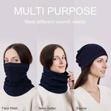 1 件裝多色兔毛圍脖和滑雪面罩,適合冬季減肥和防寒,適合滑雪、騎自行車、健行和其他戶外活動