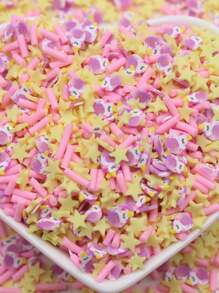 20g/pedaço Fatias De Argila Polimérica Com Tema De Dia Dos Namorados - Coração, Casca, Doce, Mistura De Sorvete Para Criação De Joias Diy - Com Pérola Falsa Para Preenchimento