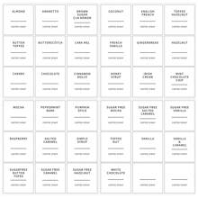 36pcs Simple Coffee Syrup Labels, Coffee Bar Classified Self-Adhesive Stickers, Organization Labels Stickers, Glass Waterproof Coffee Syrup Bottle Dispenser Labels (4 Sheets, 9 Stickers Per Sheet) - White - View 1