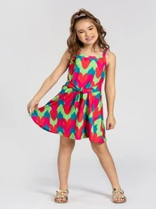 Young Girls Dresses - 玫紅色 - 查看 1