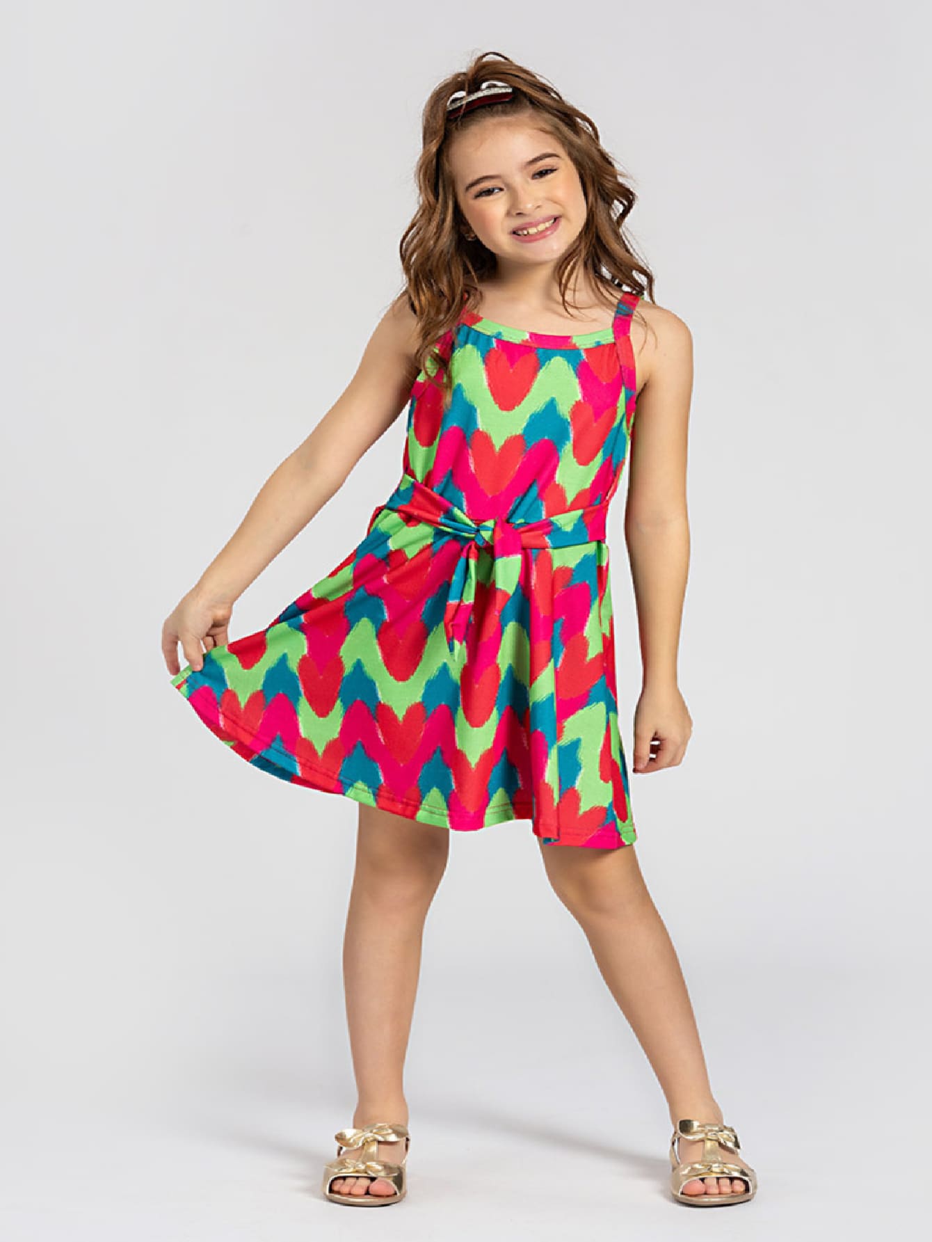 Young Girls Dresses - 玫紅色 - 查看 1