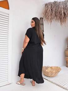 Plus Size Co-Ords - Black - View 2
