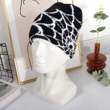 1 Miếng Nam Đúng mốt Plush ấm áp Mô hình mạng nhện Dệt kim Mũ Beanies , Mùa Đông Phong cách đường phố - Nhiều màu - Xem 3