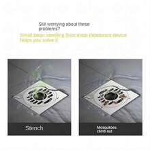 1pc Bean Sprout Shaped Drain Cover For Bathroom Toilet, Anti-Odor, Anti-Insect, With Silicone Seal And Leak-Proof Pad For Sink - Yellow - View 5