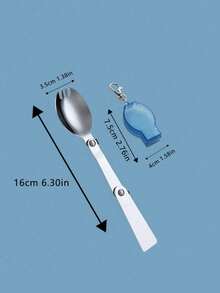 1入組不銹鋼可摺疊匙羹,附便攜盒包裝 - 藍色 - 查看 8