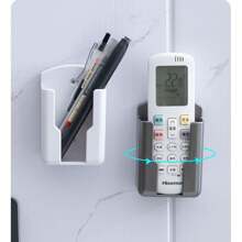 1pc Remote Control Holder, Wall Mounted Storage Box For Air Conditioner Remote, No Drilling Required - Multicolor - View 3