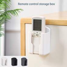 1pc Remote Control Holder, Wall Mounted Storage Box For Air Conditioner Remote, No Drilling Required - Multicolor - View 4