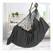 Sillas Columpio Colgantes Para Jardín 2 Cojín Kit Hamacas - Negro - Ver 7