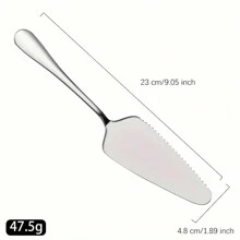1/2 件蛋糕铲、蛋糕切片机、蛋糕刀、带细锯齿边缘的不锈钢披萨铲，适用于结婚周年纪念日生日派对、蛋糕、馅饼和糕点服务器、烘焙用品、厨房用品、厨房、圣诞礼物 - 銀色 - 查看 2