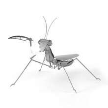 1-Piece Metal Puzzle For Adults, Diy 3d Metal Model Kit With Tools For Adults, Adult/Teen Tabletop Model Kit Building Toy [Mantis] - Silver - View 1