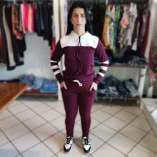 Women Two-Piece Outfits - 紅木色 - 查看 3