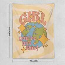 1入室內裝飾掛毯,簡約布質多功能掛牆物品,適用於男孩和女孩臥室牆壁美術裝飾,適用於臥室美學,配有安裝工具 - 彩色 - 查看 6