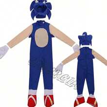 Disfraz Cosplay Tipo Sonic Boom Superheroe Erizo - Azul - Ver 4