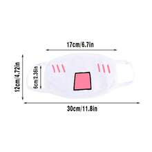 1pc White Cute Cartoon Expression Face Mask, Reusable, Winter Daily Face Protection, Warm & Dustproof Mask, Outdoor Cycling Mask - M Type - View 2