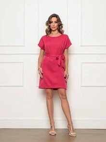Women Dresses - 玫紅色 - 查看 3