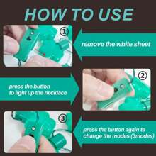 1 件聖派翠克節塑膠發光 Led 三葉草項鍊,綠色愛爾蘭三葉草燈串,聖派翠克節派對紀念品 - 綠色 - 查看 5