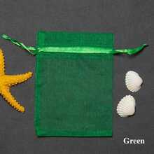 50入組(4種尺寸)透明烏紗禮品袋,配帶抽繩,適用於聖誕糖果包裝、珠寶收納、項鍊和耳環陳列,小袋,7x9cm/9x12cm/10x15cm/13*18cm - 10*15cm - 查看 18