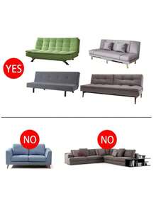 1pc Green Armless Sofa Bed Cover, Elastic Polyester Fiber Sofa Cover With Full Coverage, Detachable And Washable, Suitable For All Seasons - Green - View 7