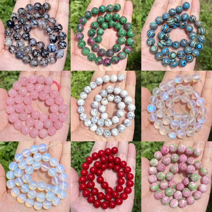 4/6/8/10/12mm Natural Crystal Beads Used For Diy Bracelet, Necklace, Earring And Other Jewelry Making, (Semi-Finished) Accessories - Beads - View 1