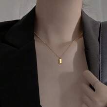 掛墜項鍊 - 金色 - 查看 2