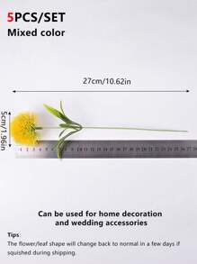 1/10/30pcs Artificial Dandelion Plastic Plants, Silk Bridal Bouquet, Autumn Decor, Valentine's Day Gift, Vase Filler, Home Decor, New Year, Outdoor Garden, Wedding Bouquet, Living Room DIY, Candy Box, Wreath, Fake Plants, Home Goods, Valentine's Day, Graduation Gift - Multicolor - View 2