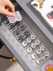 眼科工具及隱形眼鏡收納盒,適用於單鏡片、瓶子、美容鏡片 - 無色 - 查看 4