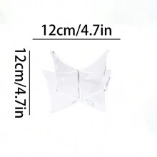 1個12cm * 12cm的丙烯酸足球,籃球,排球,棒球,橄欖球球架展示架 - 白色 - 查看 3