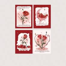 創意 20 張厚紙情人節卡片,附有浪漫訊息 - 彩色 - 查看 5