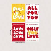 創意 20 張厚紙情人節卡片,附有浪漫訊息 - 彩色 - 查看 2